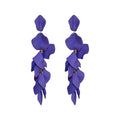 Acrylic Rose Petal Long Tassel Drop Earrings Floral Forest Style Fashion Jewelry view 5