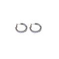 Chic Alloy Hoop Earrings With Square Zircon Geometric Circle Design For Women view 5