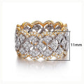 European Court Style Star Lace Ring For Women Honeycomb Crown Gemstone Index Finger Ring view 5