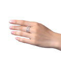 European Court Style Star Lace Ring For Women Honeycomb Crown Gemstone Index Finger Ring view 4