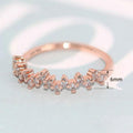 Tiny Rhinestone Eternity Band Ring, Stackable Starry Galaxy Pave Pinky Ring For Women view 5