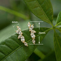 Micro Pave Zircon Olive Branch Leaf Stud Earrings For Women, Floral Fashion Ear Jewelry view 5