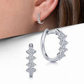 New Fashion Imitation Moissanite Ear Cuffs, Copper Inlaid Zircon Earrings For Women view 1