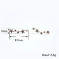 Korean Fashion Minimalist Star Shape Ear Cuffs Creative Five Point Star Stud Earrings For Women Students view 5
