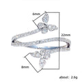 Light Luxury Butterfly Ring For Women, Three Layer Korean Closed Index Finger Jewelry view 5