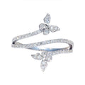 Light Luxury Butterfly Ring For Women, Three Layer Korean Closed Index Finger Jewelry view 1
