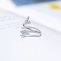 Light Luxury Butterfly Ring For Women, Three Layer Korean Closed Index Finger Jewelry view 4