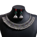 Luxury Vintage Bell Tassel Teardrop Crystal Rhinestone Alloy Statement Jewelry Set Earrings view 2