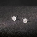 Elegant Translucent Acrylic Camellia Flower Studs With Silver Needle 3D Petal Aurora Cute Earrings view 1