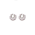 Luxury Irregular C Shaped Pearl Rhinestone Alloy Stud Earrings For Women Elegant Sparkling Statement Earrings view 5
