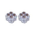 Zircon Geometric 3D Square Stud Earrings Minimalist Cool Style Silver Needle Jewelry view 5