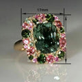Women's Vintage Secret Garden Ring With Emerald Green Square Stone, Forest Princess Style view 5