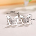 Cute 3D Butterfly Stud Earrings For Women Creative Sweet Korean Japanese Style Jewelry view 5