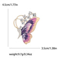 Alloy Enamel Butterfly Brooch Pin For Cardigans And Anti Exposure Use view 5