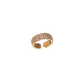 Minimalist Copper Zircon Geometric Open Ring For Everyday Commuter Style view 5