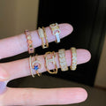 Minimalist Copper Zircon Geometric Open Ring For Everyday Commuter Style view 1
