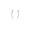 Elegant Minimalist Curved Line Zircon Rhinestone Ear Hook Long Micro Pave Alloy Luxury Earrings view 5