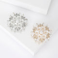 Alloy Pearl Rhinestone Flower Brooch Pin For Elegant Fashion Accessories view 1