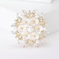 Alloy Pearl Rhinestone Flower Brooch Pin For Elegant Fashion Accessories view 6