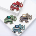 Alloy Rhinestone Elephant Brooch Vintage Exotic Women Clothing Pin view 2