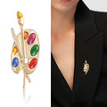 Creative Alloy Enamel Paint Palette Brooch Pin For Art Lovers view 2