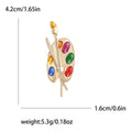Creative Alloy Enamel Paint Palette Brooch Pin For Art Lovers view 5