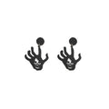 Cartoon Halloween Ghost Pumpkin Bat Devil Face Black Acrylic Drop Stud Party Earrings view 5