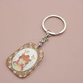 Metal Double Sided Cartoon Christmas Keychain Bag Charm Gift for Holiday view 6