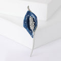 Metal Alloy Enamel Calla Lily Brooch With Rhinestones For Apparel view 4