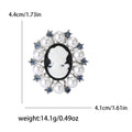 Alloy Pearl Rhinestone Lady Head Brooch Pin For Vintage Outfits view 5