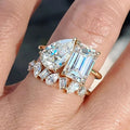 Water Drop Row Zircon Spiral Ring For Women Geometric Sparkling Couple Gift Jewelry view 1