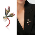 Alloy Rhinestone Dragonfly Brooch Pin For Fashion Apparel Decoration view 2