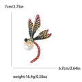 Alloy Rhinestone Dragonfly Brooch Pin For Fashion Apparel Decoration view 5