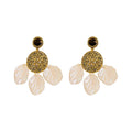 Shell Geometric Tassel Drop Earrings For Women, Ethnic Vintage Palace Style Silver Needle Jewelry view 5