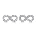 Sweet Niche Design Bow Stud Earrings Small Classic Infinity Symbol Creative Ear Jewelry view 2