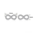 Sweet Niche Design Bow Stud Earrings Small Classic Infinity Symbol Creative Ear Jewelry view 5