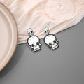Halloween Skull Pumpkin Witch Acrylic Drop Earrings For Women Creative Spooky Party Statement Earrings view 3