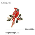 Alloy Enamel Red Bird Brooch Pin For Versatile Animal Apparel view 5