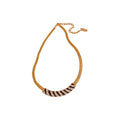 Vintage Alloy Striped Geometric Rhinestone Choker Necklace For Women view 5