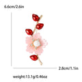 Alloy Enamel Flower Branch Brooch Pin For Elegant Fashion Clothing view 5