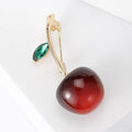 Alloy Cherry Fruit Brooch Pin For Cute Clothing Accessories – Red view 3