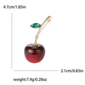 Alloy Cherry Fruit Brooch Pin For Cute Clothing Accessories – Red view 5