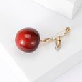Alloy Cherry Fruit Brooch Pin For Cute Clothing Accessories – Red view 4