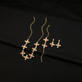 Vintage Luxury Pearl Rhinestone Flower Cluster Drop Dangle Statement Party Jewelry Earrings view 4