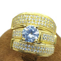European American Fashion Couple Ring Set Wedding Rings For Lovers Birthday Holiday Gift Jewelry view 2