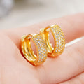 French Vintage Star Style Hoop Ear Cuffs, Trendy Circle Earrings For Women, Refined Ear Jewelry view 2
