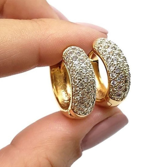 French Vintage Star Style Hoop Ear Cuffs, Trendy Circle Earrings For Women, Refined Ear Jewelry