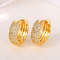 French Vintage Star Style Hoop Ear Cuffs, Trendy Circle Earrings For Women, Refined Ear Jewelry view 3