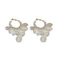 Chic Alloy Pearl Tassel Geometric Hoop Earrings For Women Trendy Elegant Dangle Jewelry view 5