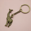 Zinc Alloy Giraffe Keychain Minimalist Animal Key Ring Gift view 6